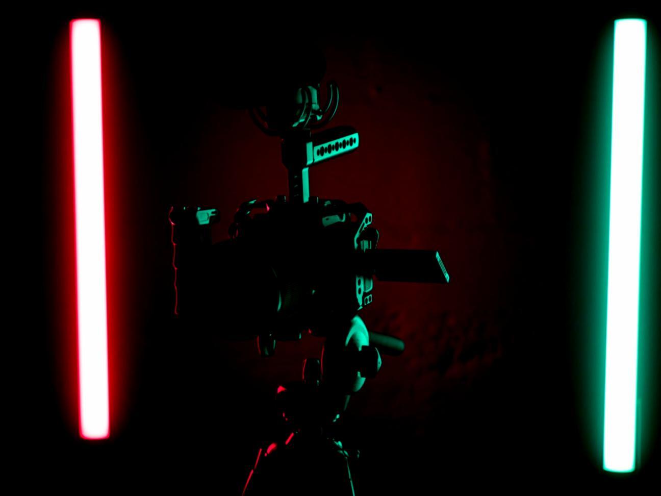 Professional video editing workspace showing timeline and color grading interface